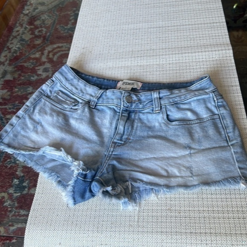 PINK Victoria's Secret Light Blue Jean Shorts
